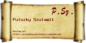 Pulszky Szulamit névjegykártya